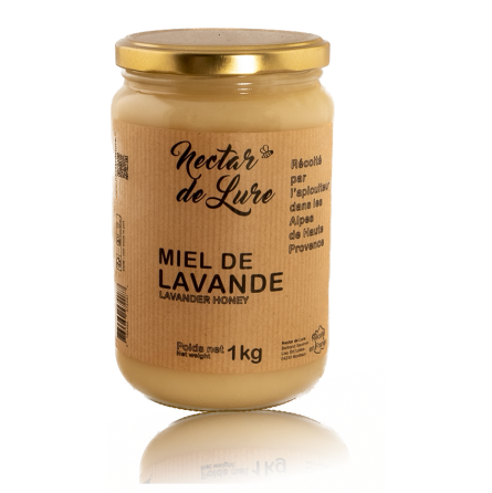 Pot de miel cristallisé de lavande 1kg